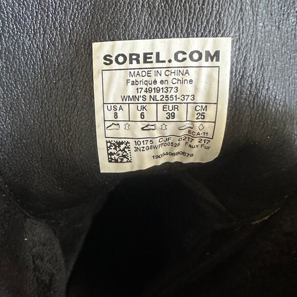 Sorel Dacie Lace Up Brown & Black Heeled Boots SZ 8 Leather Waterproof Women EUC - Picture 6 of 7